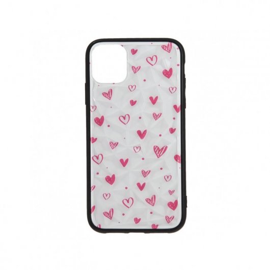 Funda Cristal Corazones Rojos para iPhone 11 Pro