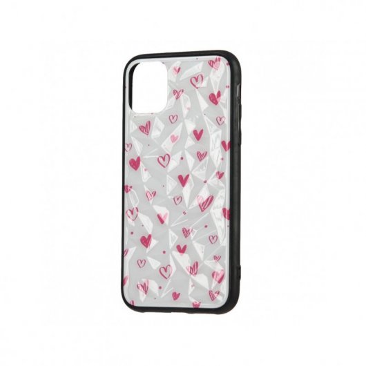 Funda Cristal Corazones Rojos para iPhone 11 Pro