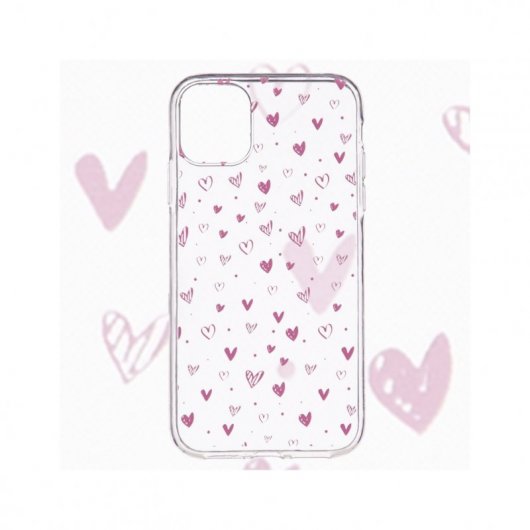 Funda Dibujo Corazones Rosas para iPhone 11 Pro