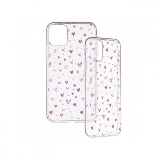 Funda Dibujo Corazones Rosas para iPhone 11 Pro