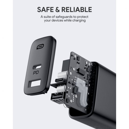Aukey Swift Mix Cargador PD de Doble Puerto 30W