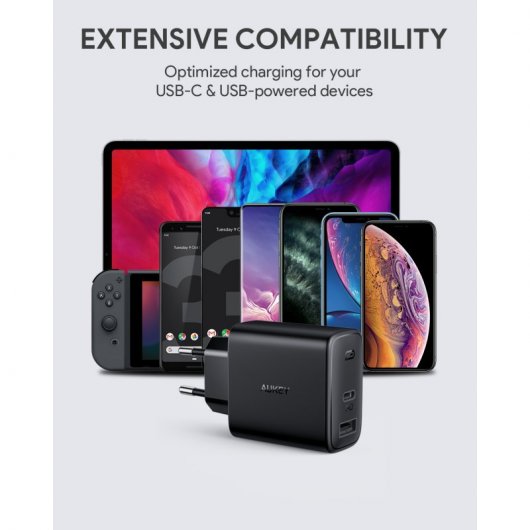 Aukey Swift Mix Cargador PD de Doble Puerto 30W