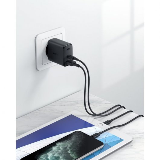 Aukey Swift Mix Cargador PD de Doble Puerto 30W