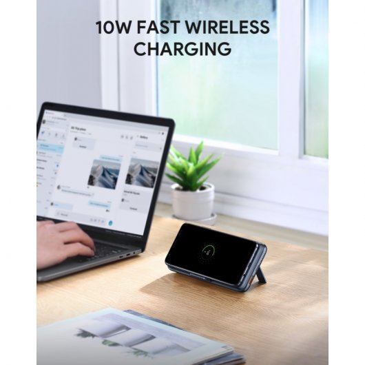 Aukey Basix Pro Powerbank con Carga Inalámbrica 10000mAh