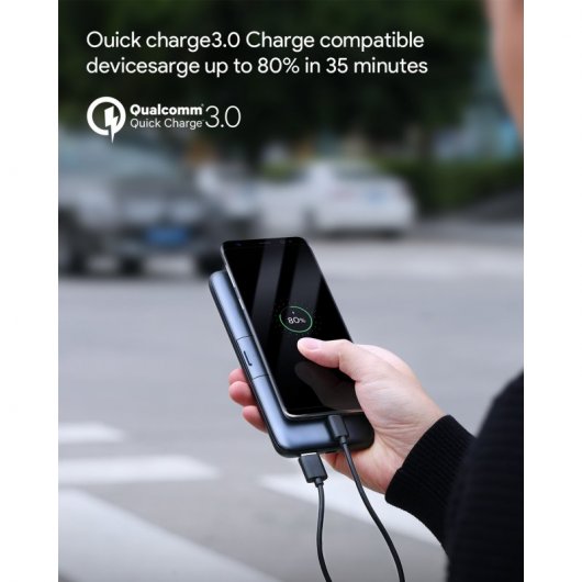 Aukey Basix Pro Powerbank con Carga Inalámbrica 10000mAh