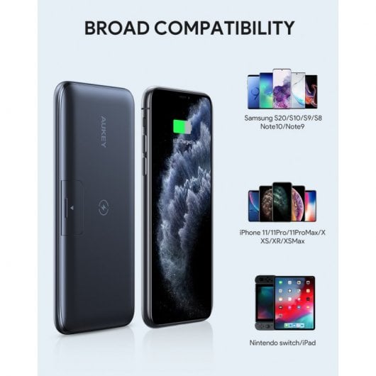 Aukey Basix Pro Powerbank con Carga Inalámbrica 10000mAh