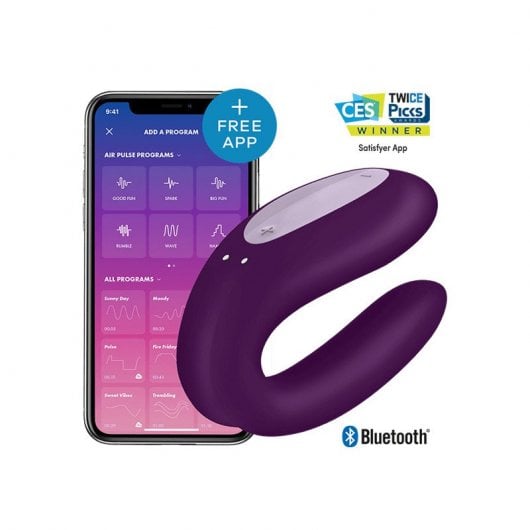 Satisfyer Double Joy con App Morado