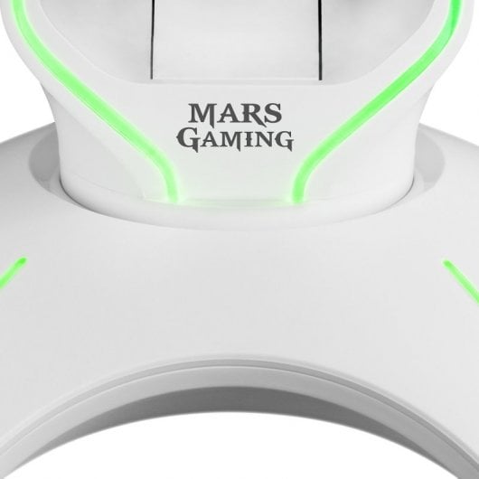 Mars Gaming MHHX Soporte Auriculares Gaming RGB Flow + HUB 2x USB 2.0 Blanco