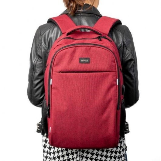 Nilox Sac à dos pour ordinateur portable jusqu'à 15,6" Rouge