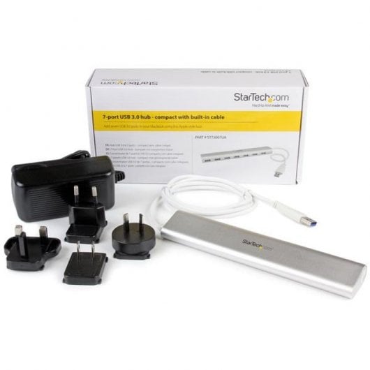 StarTech.com ST73007UA Schnittstellen-Hub USB 3.2 Gen 1 (3.1 Gen 1) Type-A 5000 Mbit/s Silber, Weiß