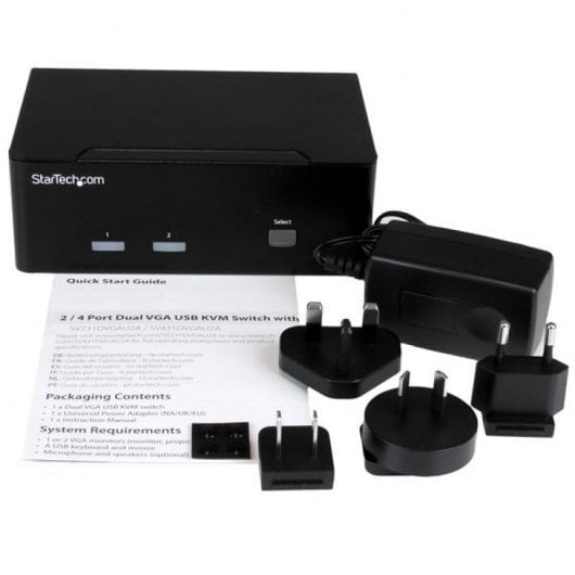 StarTech Comutador KVM 2 Portas VGA Duplas 2x USB Áudio