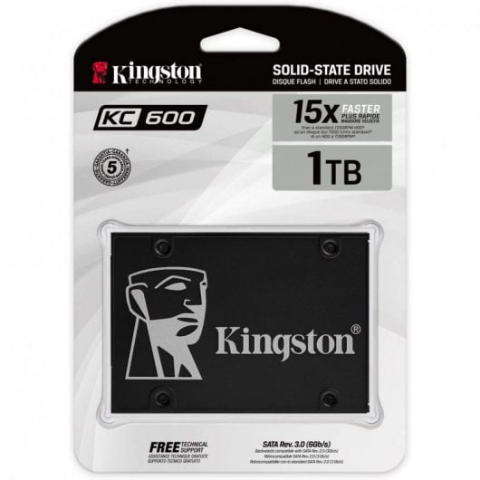 SSD Kingston KC600 da 2,5" 1TB SATA3