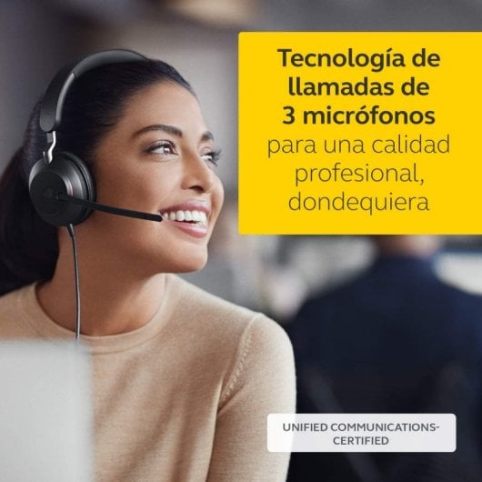 Jabra Evolve2 40, UC Mono Auricolare Cablato A Padiglione Ufficio USB tipo-C Nero