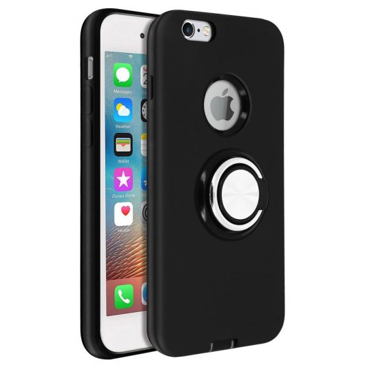 Avizar Carcasa Antigolpes Negra para Apple iPhone 6/6S