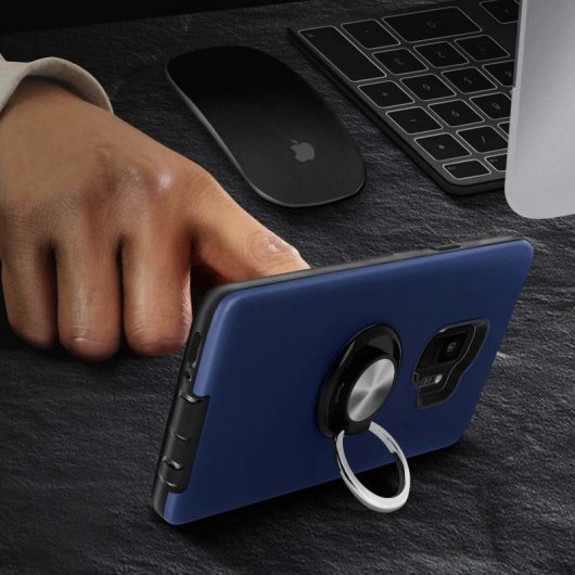 Avizar Carcasa Antigolpes Azul Oscuro para Samsung Galaxy S9