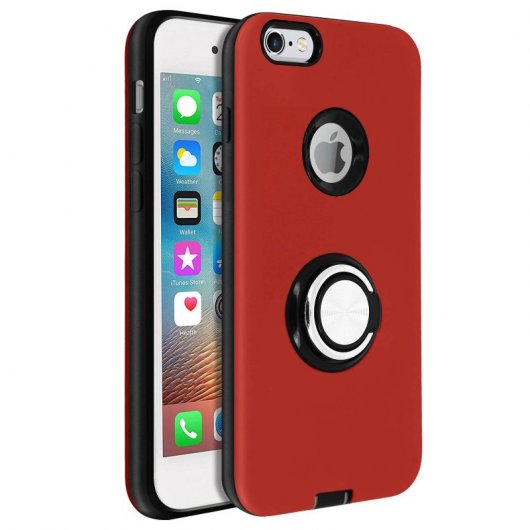 Avizar Carcasa Soporte Roja para Apple iPhone 6 Plus/6S Plus
