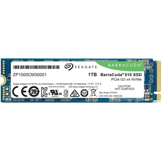 Seagate BarraCuda 510 SSD 1TB M.2 NVMe 3D TLC