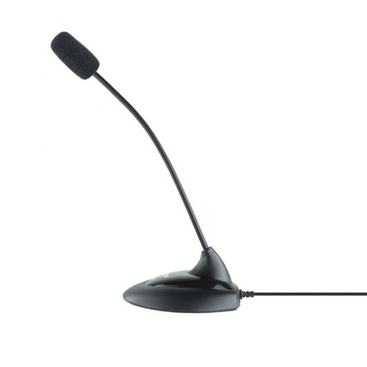 TooQ Micrófono Multimedia Flexible Jack 3.5 mm Negro