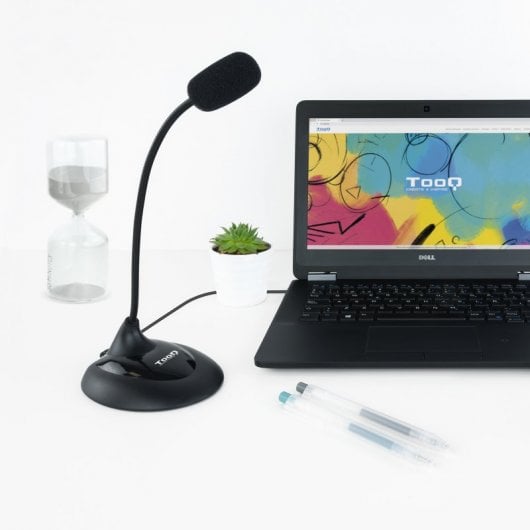 TooQ Micrófono Multimedia Flexible Jack 3.5 mm Negro