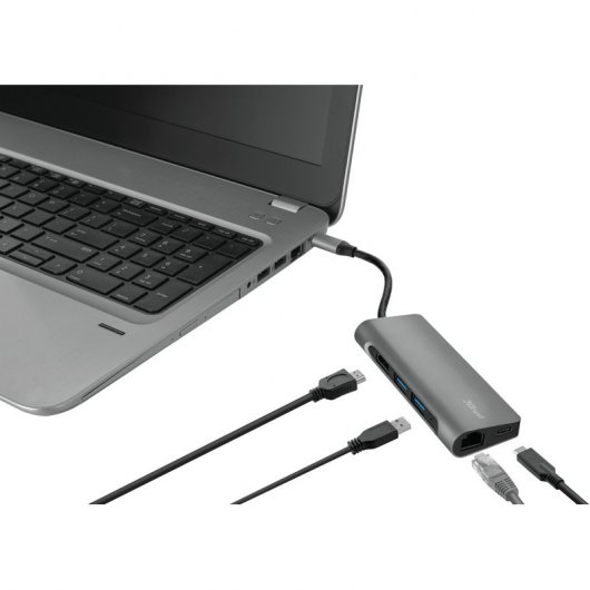 Trust Dalyx Adaptador Multiportas 7 em 1 USB-C