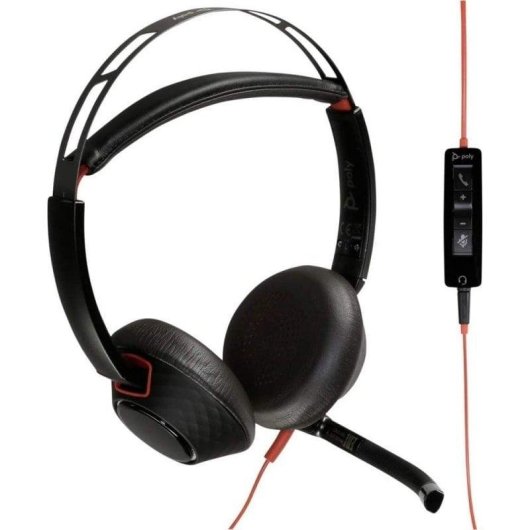 Cuffie Poly Blackwire C5220 cablate USB/Jack 3,5 mm con cancellazione rumore