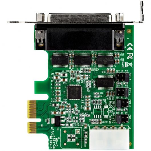 StarTech PEX4S953LP Tarjeta Adaptadora PCIe 4 Puertos RS232