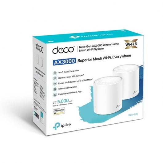 TP-Link Deco X60 Sistema WiFi 6 Mesh AX3000 Pack 2 Unidades