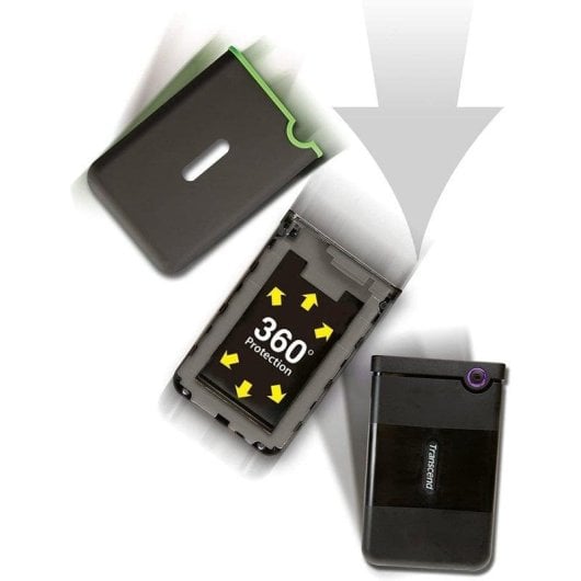 Disco Duro Transcend StoreJet 25M3 2TB HDD 5400rpm USB 3.2 Stoßfest