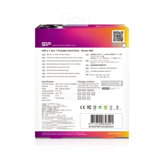 Silicon Power Armor A60 2.5" 5TB USB 3.1