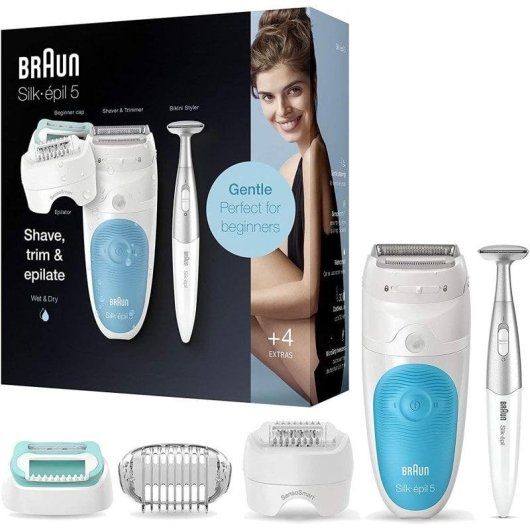 Braun Silk-épil 5-810 Wet & Dry Depiladora Eléctrica + 5 Accesorios