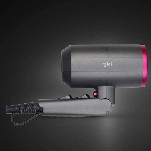 Professioneller Ionen Föhn GKL Beauty Topaz S2100 2200W 3 Temperaturstufen 2 Geschwindigkeiten mit Diffusor Grau Rosa