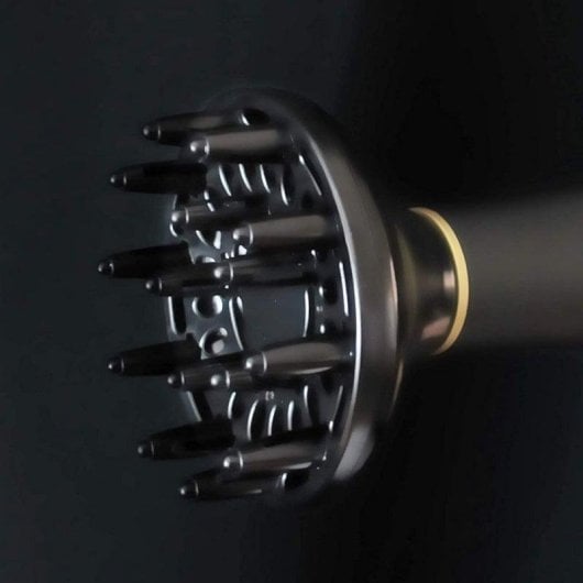 Phon Professionale Ionico GKL Beauty Onyx S2200 2200W 3 Temperature 2 Velocità con Diffusore Nero Oro