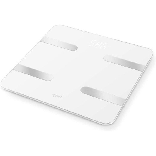 Balança Bioimpedância GKL Beauty FITBLUE300 Até 180 kg 12 Parâmetros Ecrã LCD