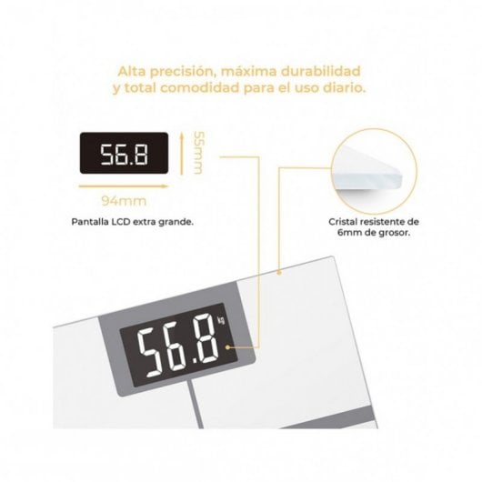GKL Beauty Fitmax Báscula de Baño Blanca