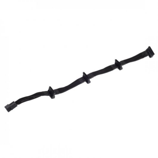 SilverStone PP07-BTSB Cable Extensor de Alimentación Molex a 4xSATA Macho/Macho 0.3m Negro