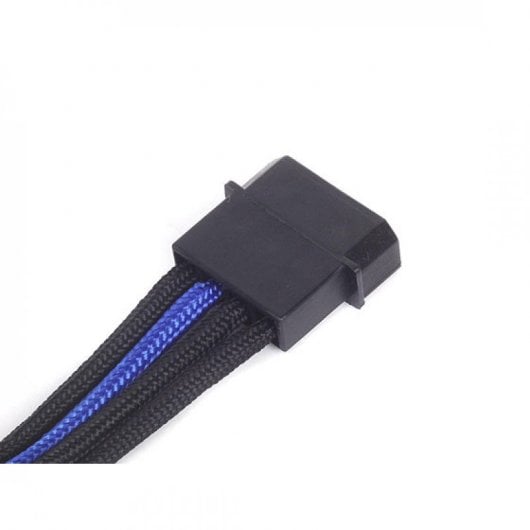SilverStone PP07-BTSBA Cable Extensor de Alimentación Molex a 4xSATA Macho/Macho 0.3m Negro/Azul