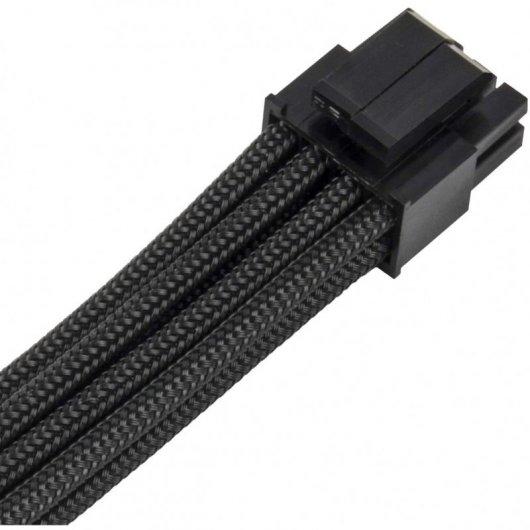 SilverStone PP07E-EPS8B Cable Extensor de Alimentación Flexible EPS 8 Pin a EPS/ATX 4+4 Pin 30cm Negro