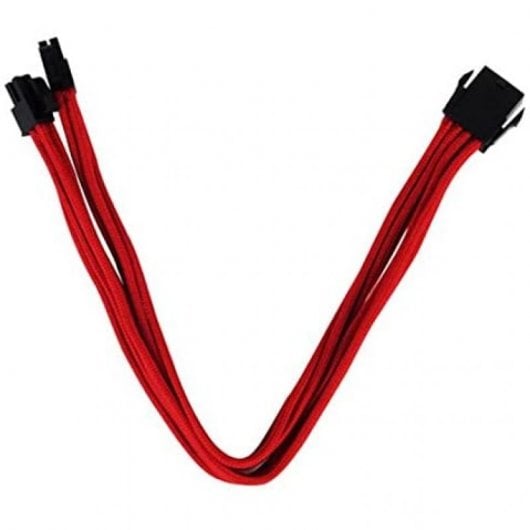 SilverStone PP07-EPS8R Cable Extensor de Alimentación EPS 8 Pin a EPS/ATX 4+4 Pin 30cm Rojo
