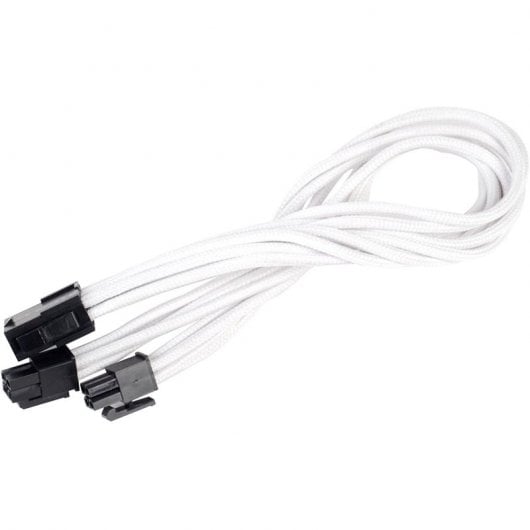 SilverStone PP07-EPS8W Cable Extensor de Alimentación EPS 8 Pin a EPS/ATX 4+4 Pin 30cm Blanco