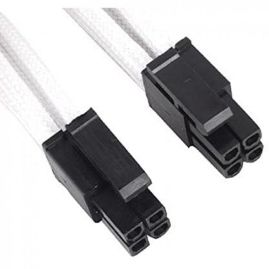 SilverStone PP07-EPS8W Cable Extensor de Alimentación EPS 8 Pin a EPS/ATX 4+4 Pin 30cm Blanco