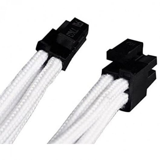 SilverStone PP07-EPS8W Cable Extensor de Alimentación EPS 8 Pin a EPS/ATX 4+4 Pin 30cm Blanco