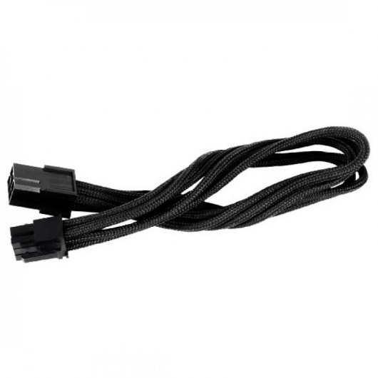 SilverStone PP07-IDE6B Cable Extensor de Alimentación 6 Pin a PCI-E 6 Pin Macho/Hembra 25cm Negro