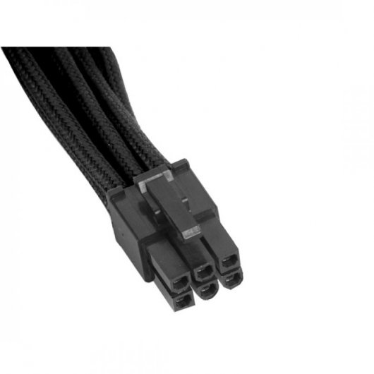 SilverStone PP07-IDE6B Cable Extensor de Alimentación 6 Pin a PCI-E 6 Pin Macho/Hembra 25cm Negro