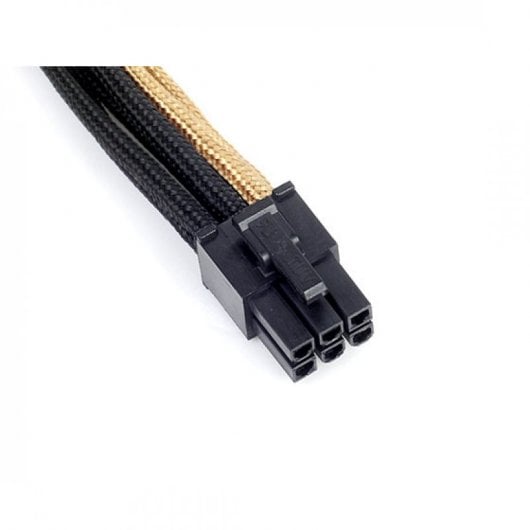 SilverStone PP07-IDE6BG Cable Extensor de Alimentación 6 Pin a PCI-E 6 Pin Macho/Hembra 25cm Negro/Oro