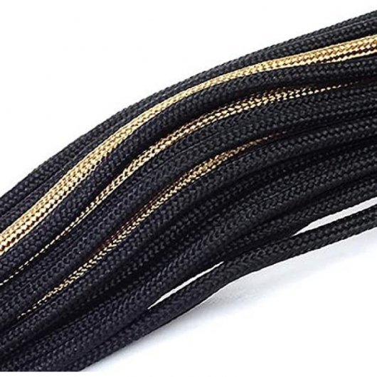 SilverStone PP07-MBBG Cable Extensor de Alimentación 24 Pin Macho/Hembra 30cm Negro/Oro