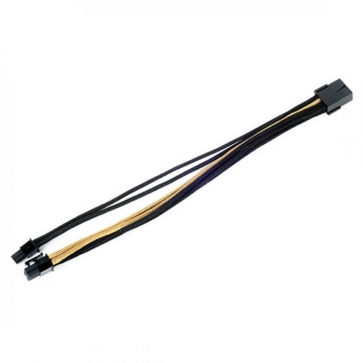 SilverStone PP07-PCIBG Cable Extensor de Alimentación 8 Pin a PCI-E 6+2 Pin 25cm Negro/Oro