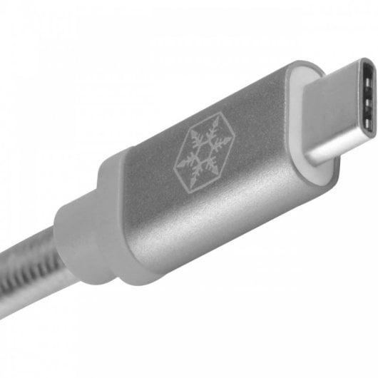 SilverStone CPU05C-500 Cavo in nylon da USB-C a USB-A maschio/femmina 0,5 m Carbonio