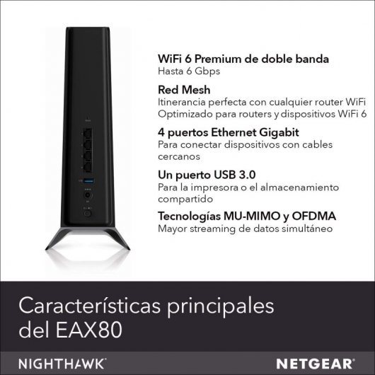 Netgear Nighthawk AX8 Repetidor WiFi 6 Mesh