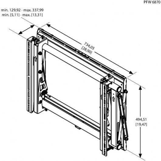 Vogels PFW 6870 TV-Halterung 37"/65" VESA 600x400 Max 72Kg