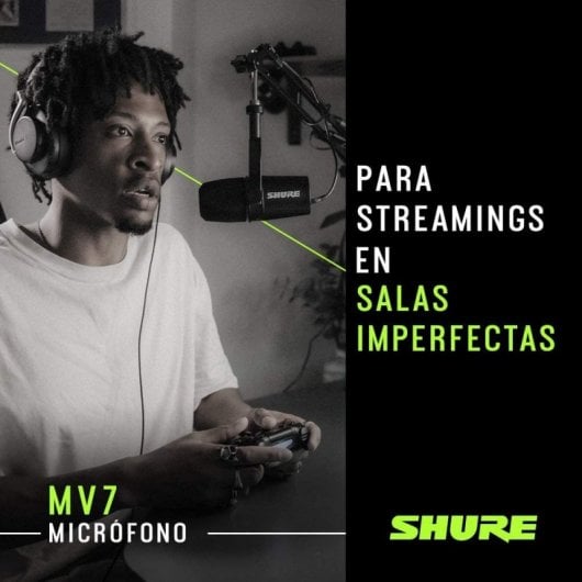 Microfono dinamico per podcast Shure MV7 XLR/USB nero